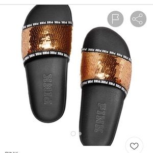 Victoria Secret Pink sequin slides size size L